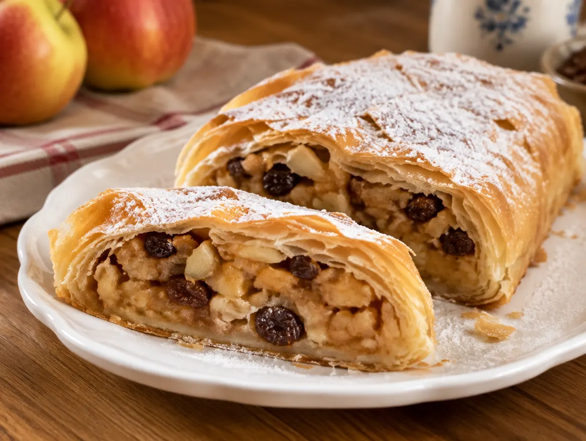 Strudel de manzana de Dulcinea, rotisería en Tres Arroyos